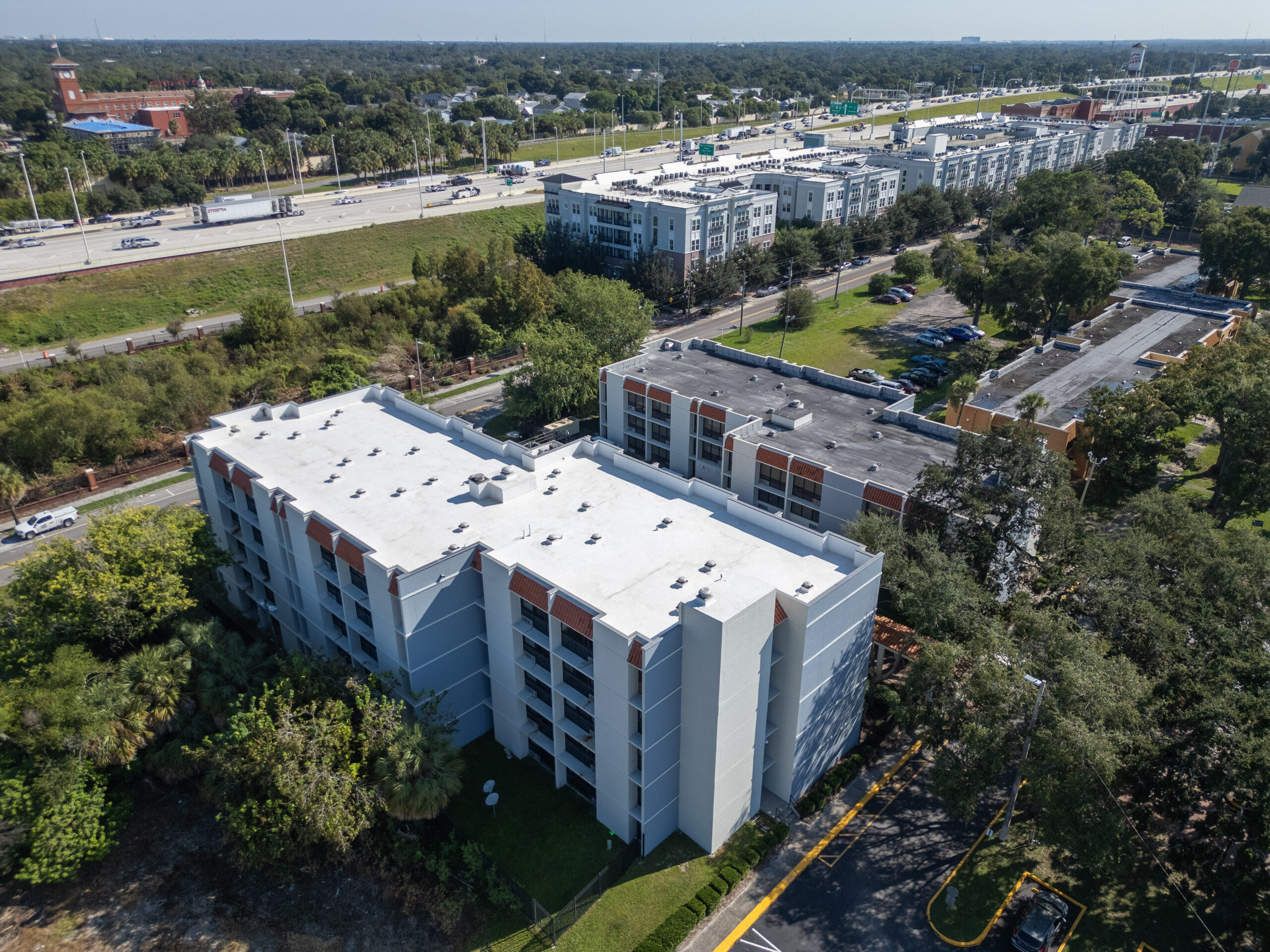 Hacienda Apartments Aerial Shot